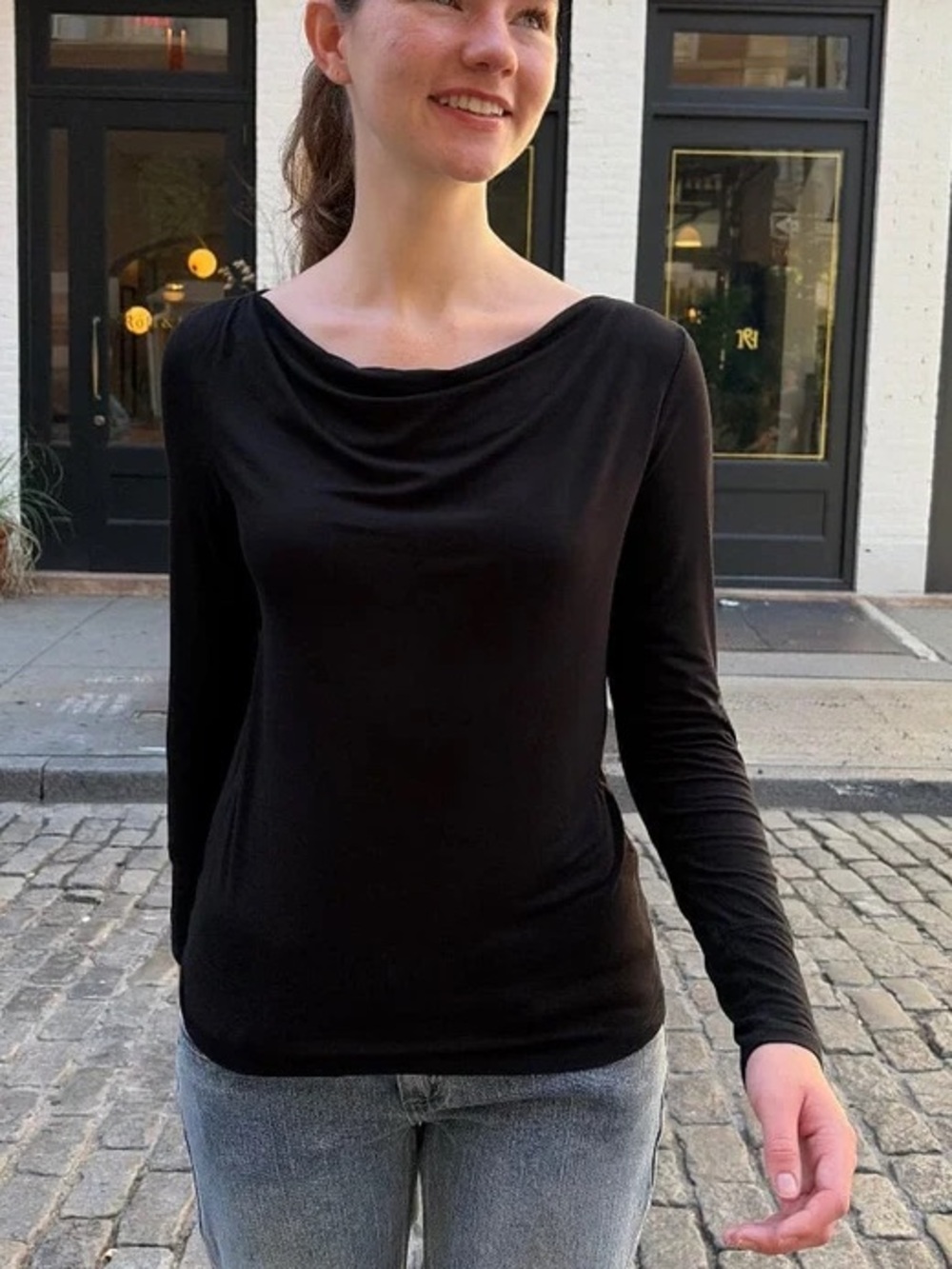Brandy melville black Aina top